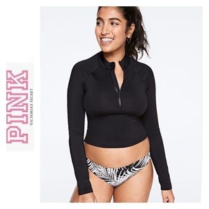 🆕 PINK VS Long Sleeve Cropped Rash Guard